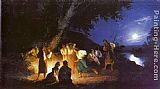 Night Canvas Paintings - Night on the Eve of Ivan Kupala
